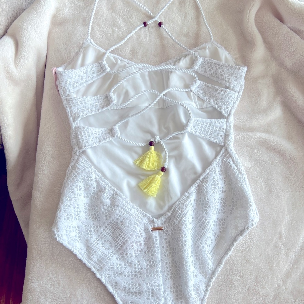Brand New Victoria secret white bathing suit